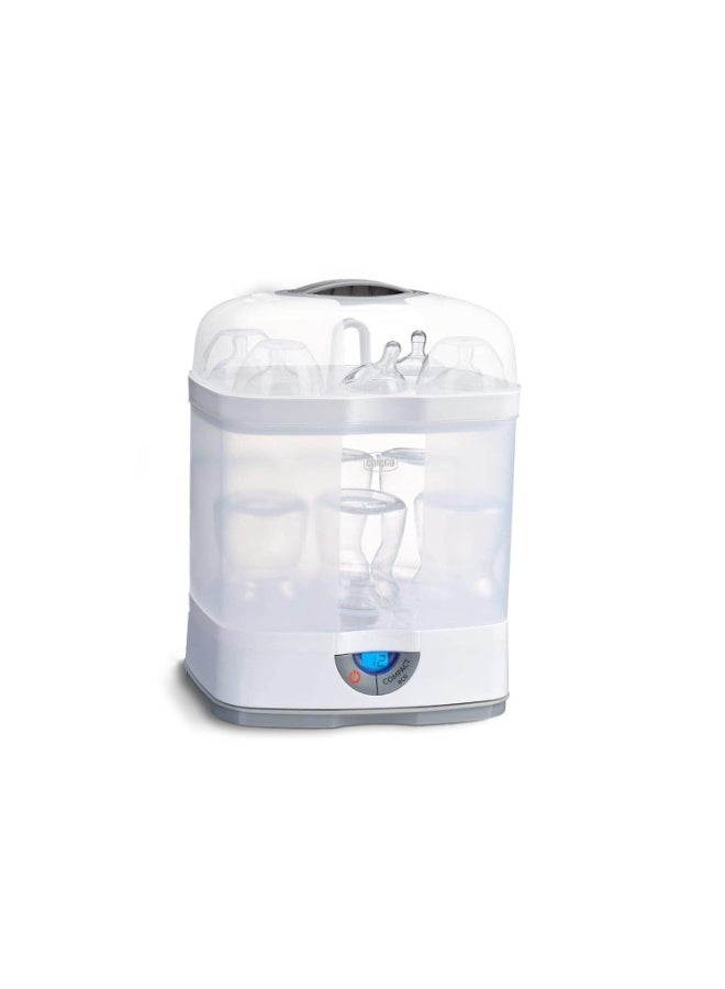 Chicco 3 in1 Steam Sterilizer | Microwave Safe | Sterilizes upto 6 Bottles | Kills 99.9% Of Germs | 24hrs Sterilization in 5 Mins | Auto Switch Off |Portable & Travel Friendly | 2 Years Warranty Cover - Image 2